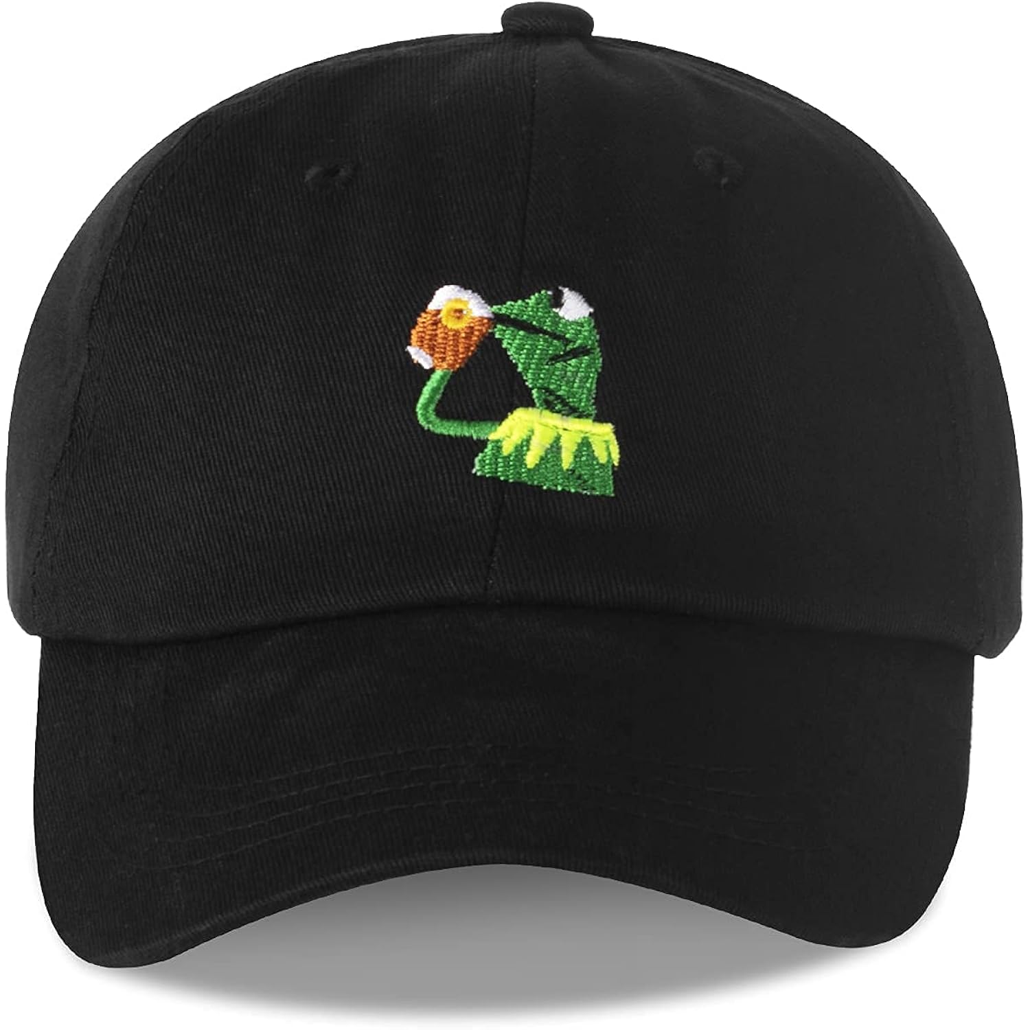 Adjustable Kermit The Frog Embroidered Baseball Cap - Unisex Classic Dad Trucker Hat