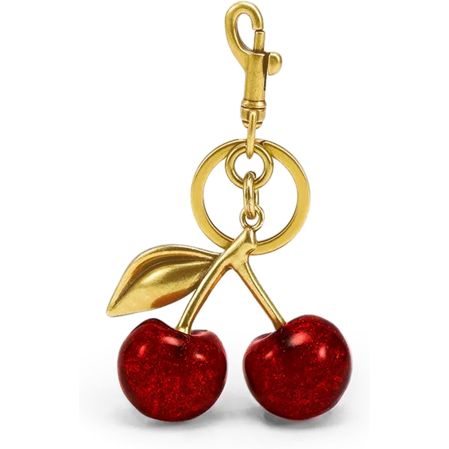 Keychain Cherry Bag Charms Purse: Key Chains Women Cute - Car keyrings leather handbags - Fashion enthusiasts