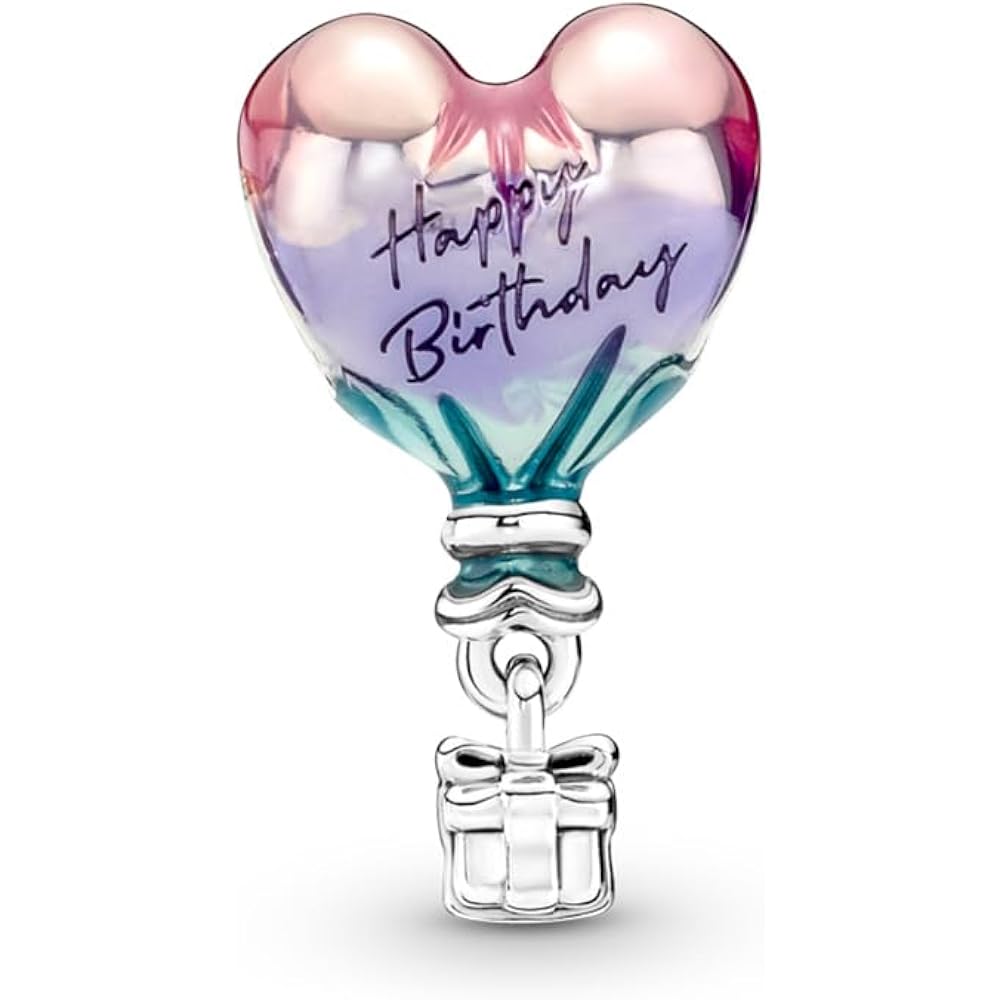 Pandora Happy Birthday Hot Air Balloon Charm Bracelet Charm Moments Bracelets - Stunning Women's Jewelry - Gift for Women - Made with Sterling Silver & Enamel