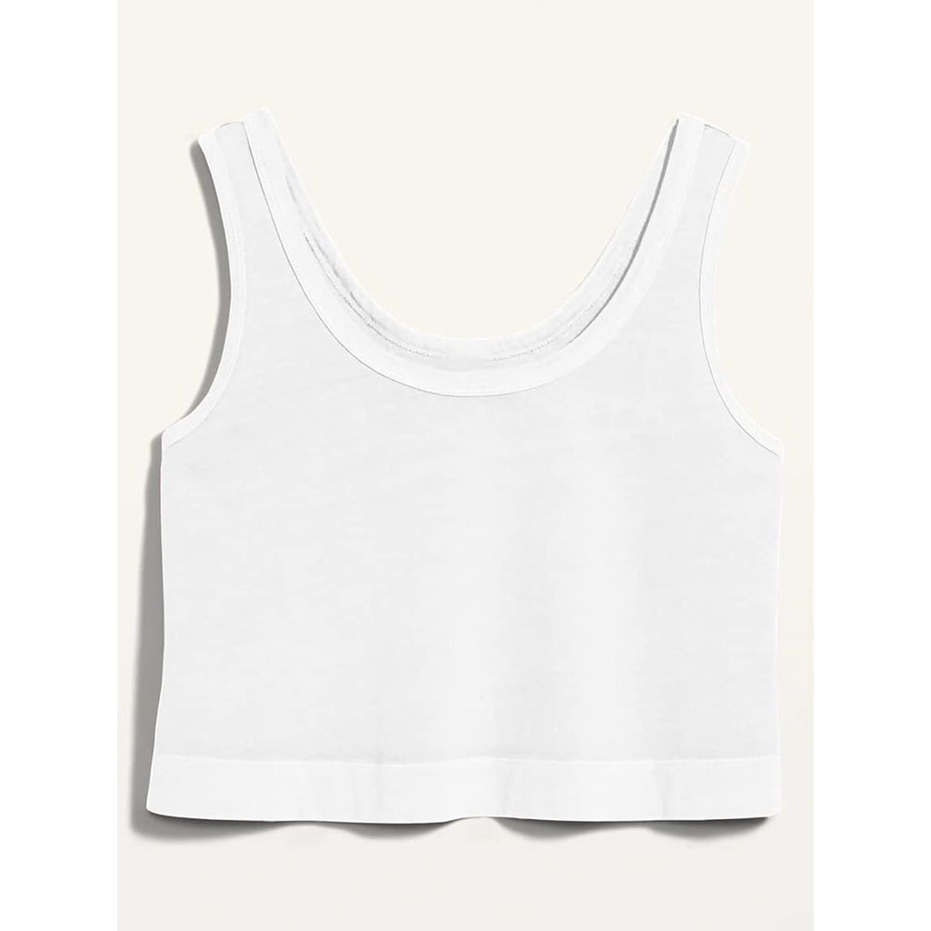 Aoysky Womens Cotton Crop Tops Casual Loose Tank Top Sleeveless Basic Cropped Athletic Yoga Workout Shirt