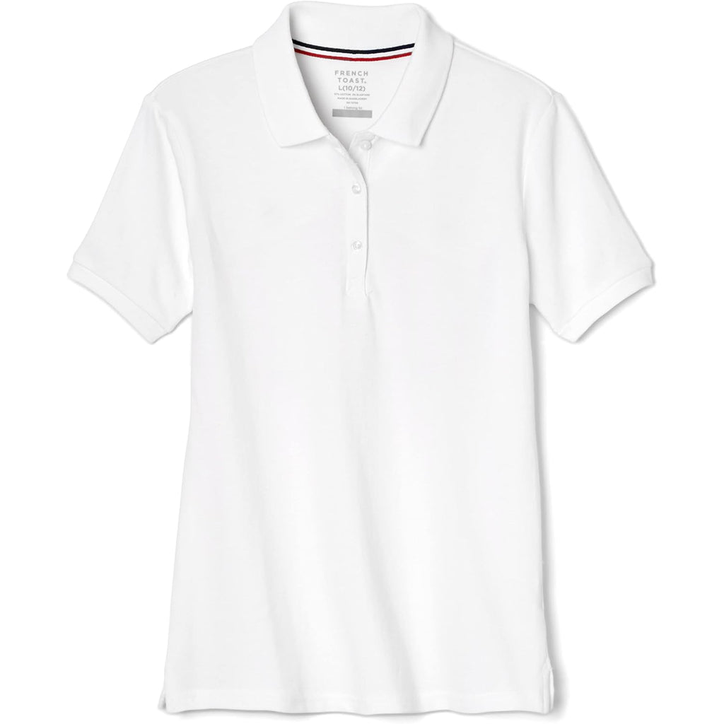 French Toast Women's Short Sleeve Stretch Pique Polo Shirt