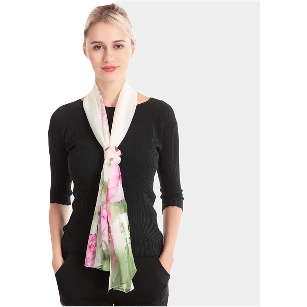 Acotavie Scarfs for Women Lightweight Print Floral Pattern Scarf Fashion Scarves Sunscreen Wraps Shawls