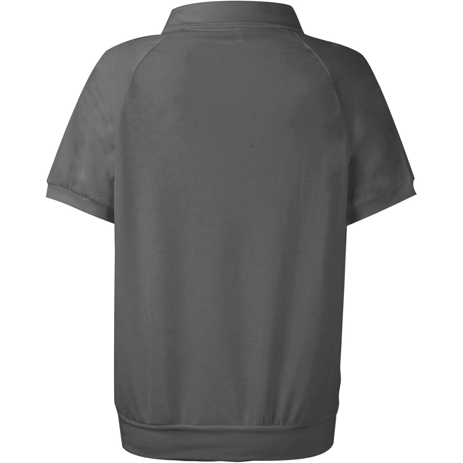 UOFOCO Womens Short Sleeve Lapel Collar Solid Color Polo Shirts Summer Work Business Office Casual Tops Outifits