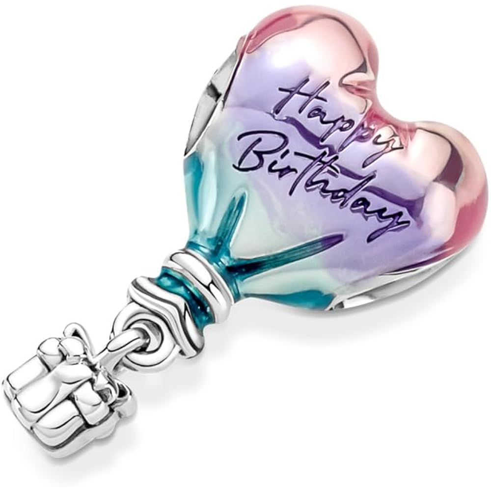 Pandora Happy Birthday Hot Air Balloon Charm Bracelet Charm Moments Bracelets - Stunning Women's Jewelry - Gift for Women - Made with Sterling Silver & Enamel
