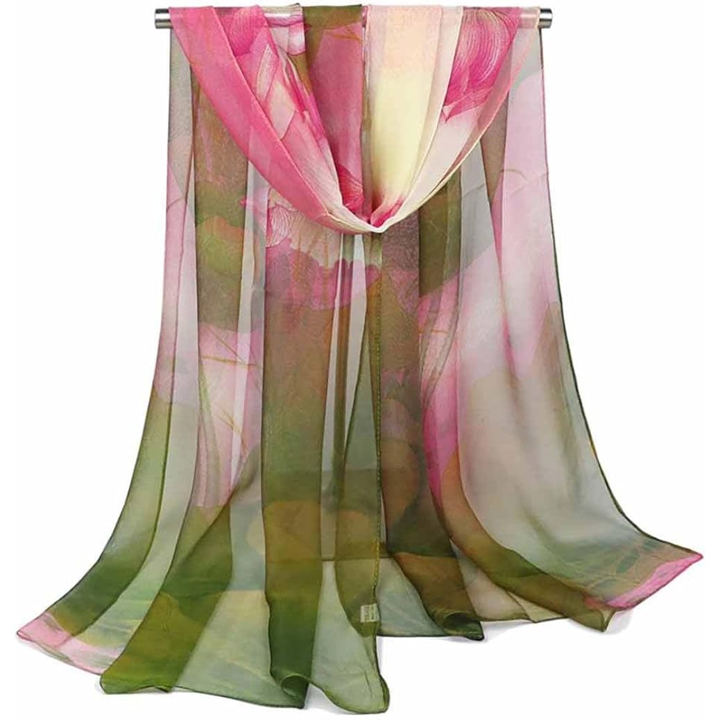 Acotavie Scarfs for Women Lightweight Fashion Scarves Print Floral Pattern Scarf Shawl Wraps
