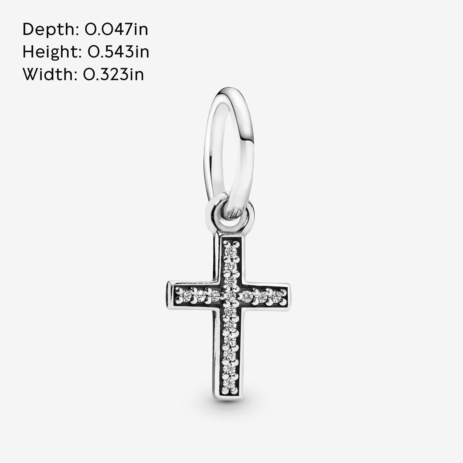 PANDORA Sparkling Cross Dangle - Compatible ME/Moments - Sterling Silver Charm with Cubic Zirconia - Gift with Gift Box