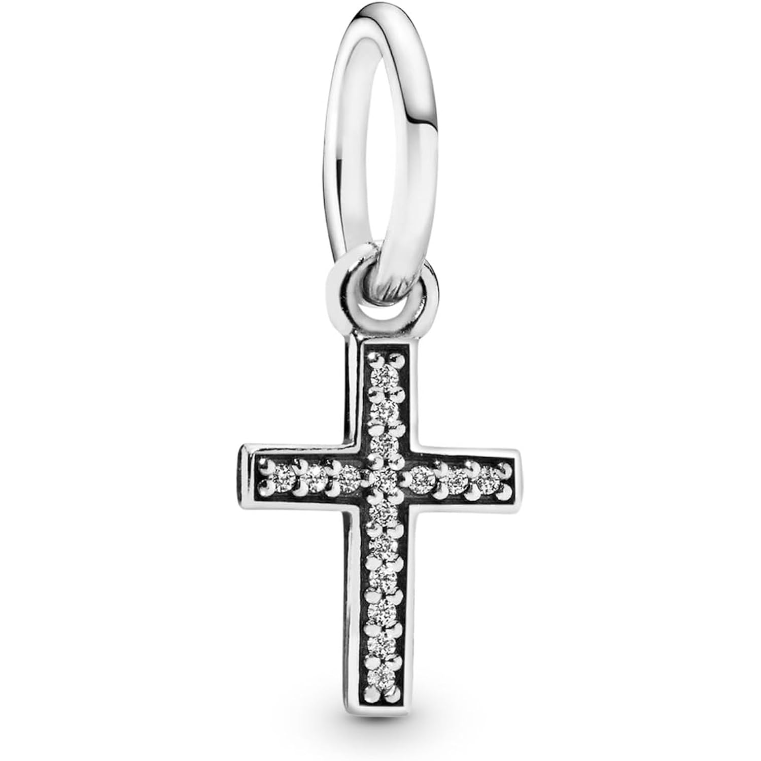 PANDORA Sparkling Cross Dangle - Compatible ME/Moments - Sterling Silver Charm with Cubic Zirconia - Gift with Gift Box
