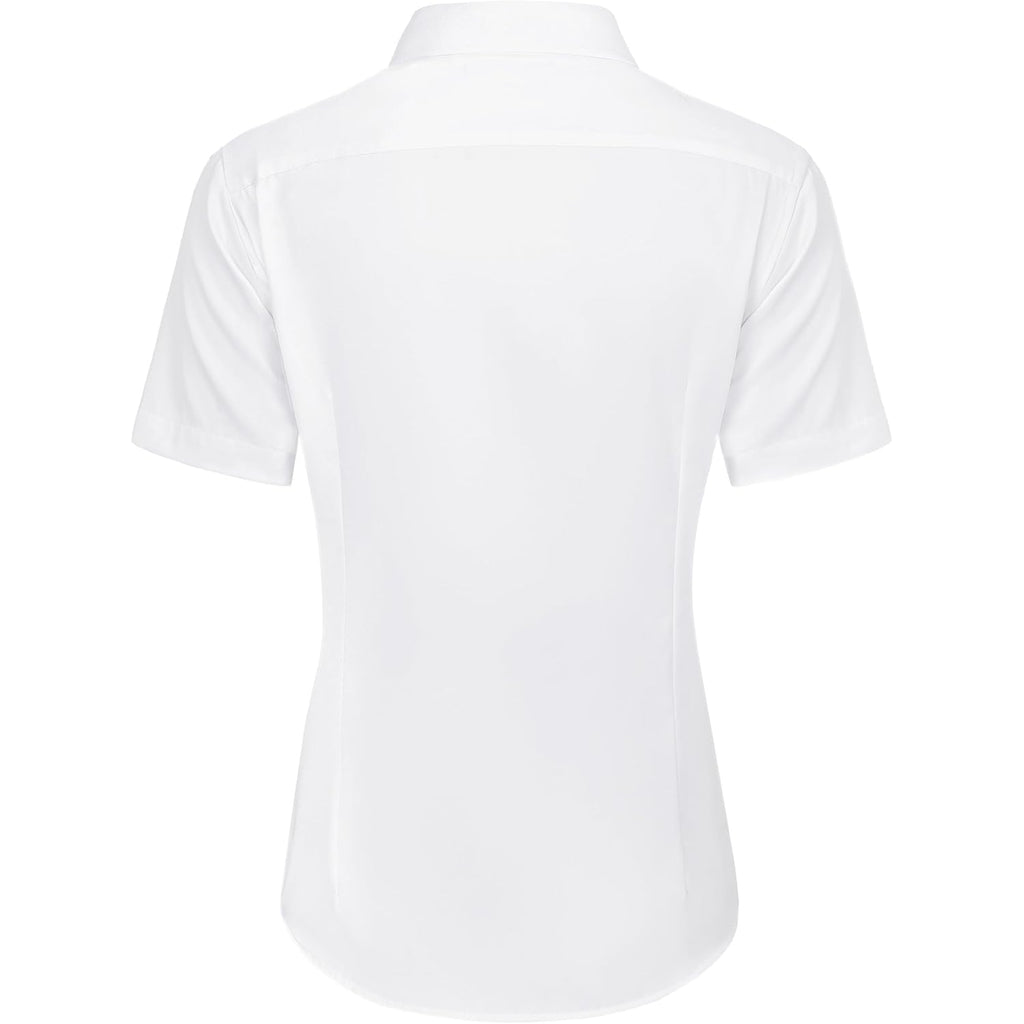 J.VER Womens Button Down Shirts Stretch Wrinkle Free Formal Short Sleeve Dress Shirt Summer Work Blouses Business Casual Tops