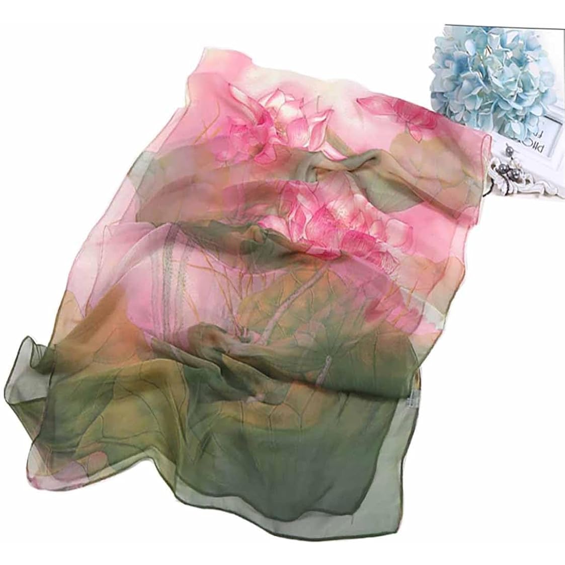 Acotavie Scarfs for Women Lightweight Fashion Scarves Print Floral Pattern Scarf Shawl Wraps