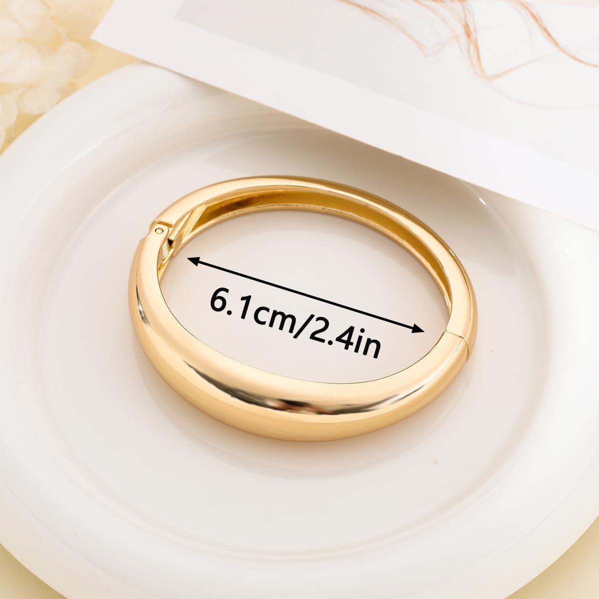 Chunky Gold Bangles Bracelets for Women Gold Cuff Bracelet Set Waterproof Non Tarnish Stack Bracelet for Women Gifts