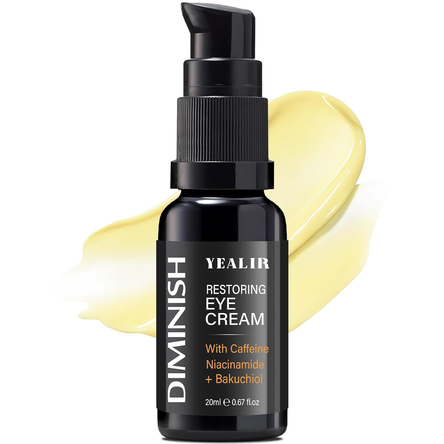 Mens Under Eye Cream for Eye Bags, Puffiness & Dark Circles with Caffeine, Bakuchiol & Niacinamide, Firms and Smooths Fine Lines, Eye Tightening, 0.67 fl oz