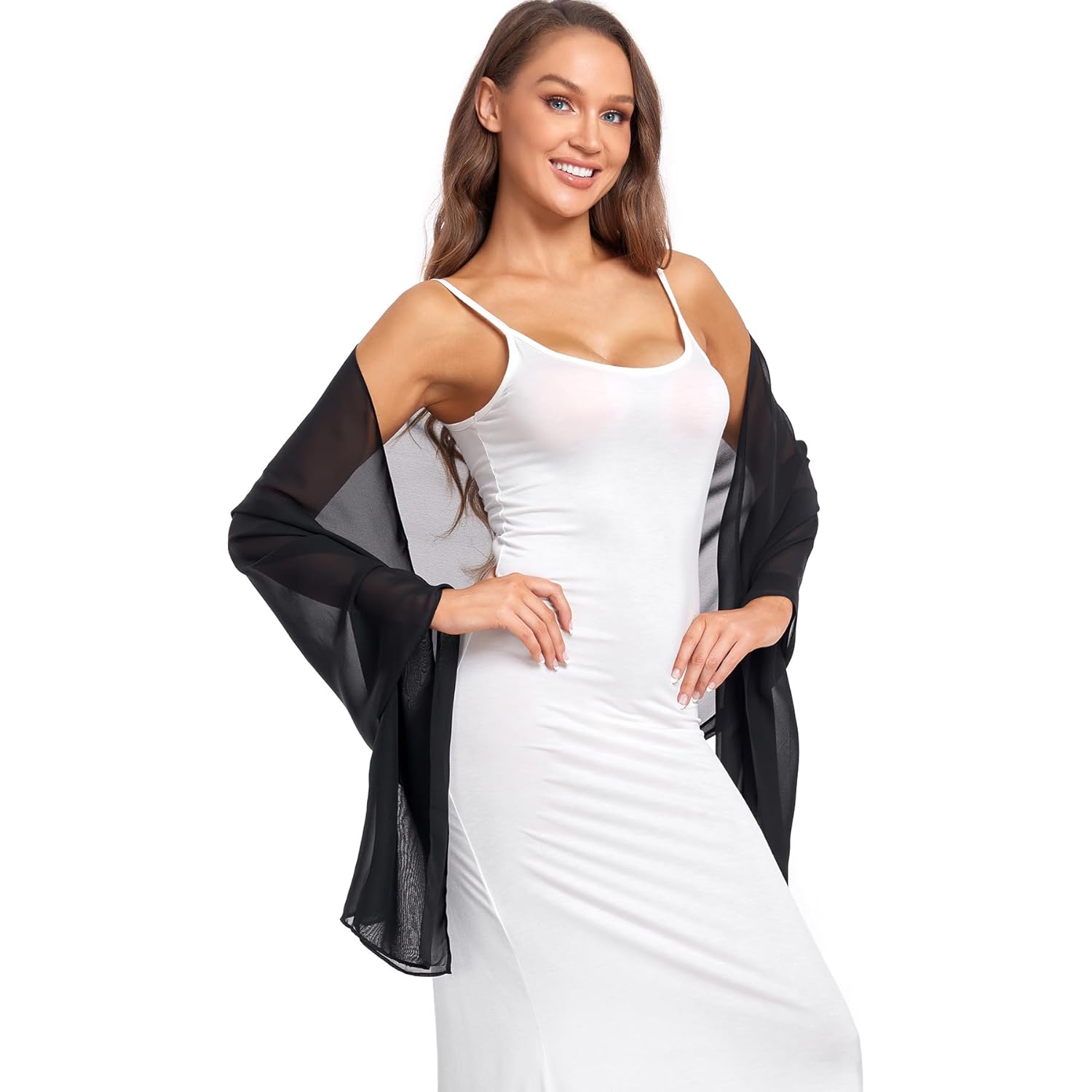 Soft Chiffon Scarfs Shawls and Wraps for Evening Dresses Wedding Shawl Wraps Bridal Scarve for Women