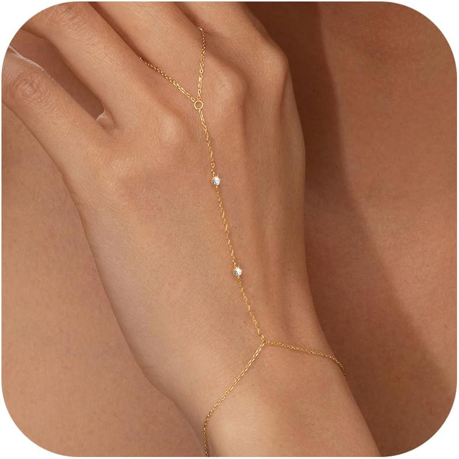 Gold Bracelets for Women Trendy,14K Real Gold Plated Dainty Stackable Paperclip Cuban Link Chain Bracelets,Cuff Bracelets Jewelry Set Adjustable 7"+2"
