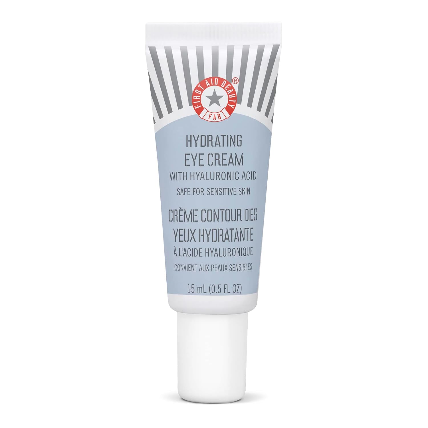First Aid Beauty - Hydrating Eye Cream with Hyaluronic Acid, Nourishing Eye Cream that Provides 24 hours of Hydration, Helps Smooth Fine Lines, Wrinkles & Puffiness, Safe for Sensitive Skin, 0.5 oz