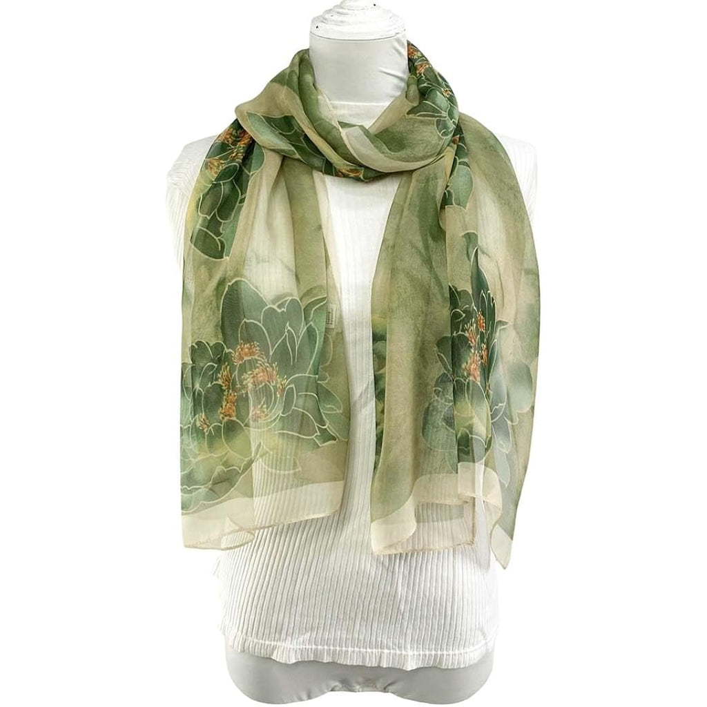 Acotavie Scarfs for Women Lightweight Scarves Fashion Print Floral Pattern Sheer Scarf Shawl Wraps