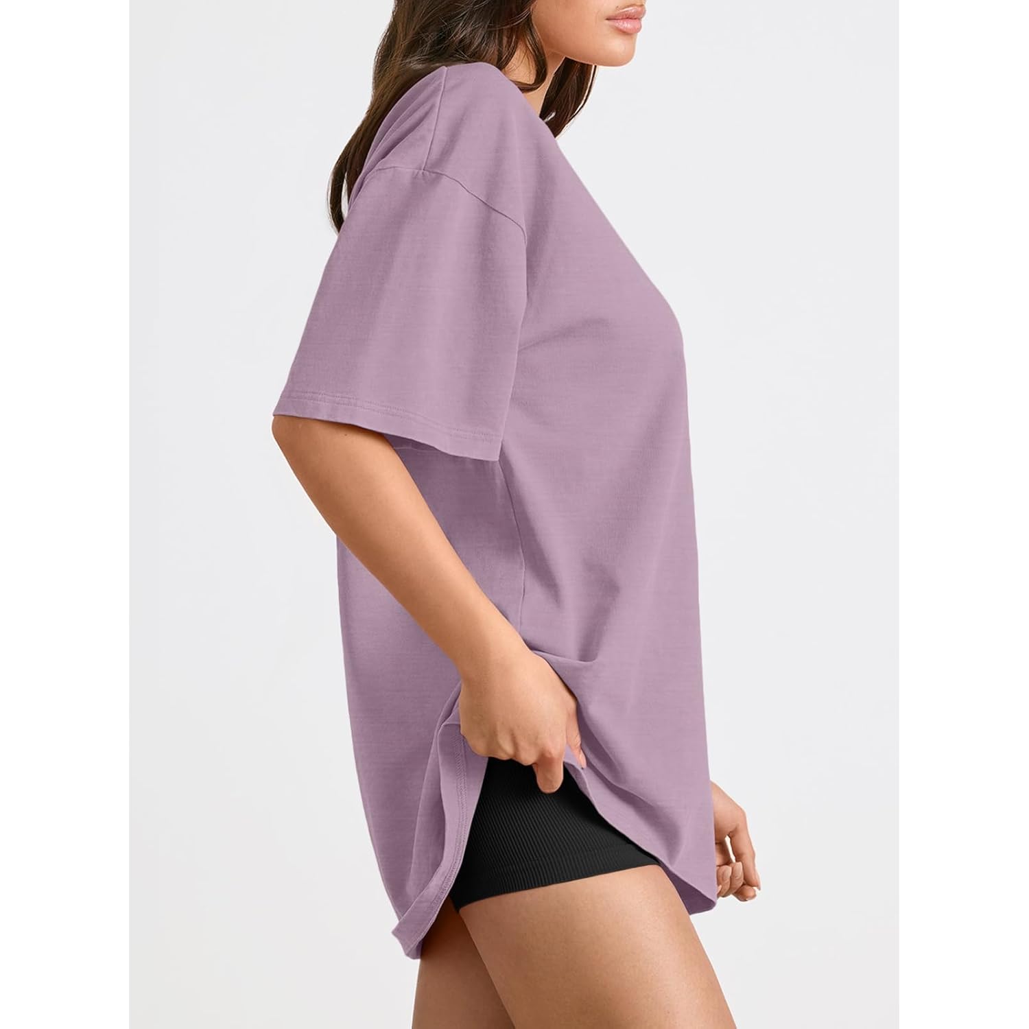 Trendy Queen Womens Oversized Summer T Shirts Fashion Workout Plus Size Tops Short Sleeve Beach Vacation Gym Clothes 2025