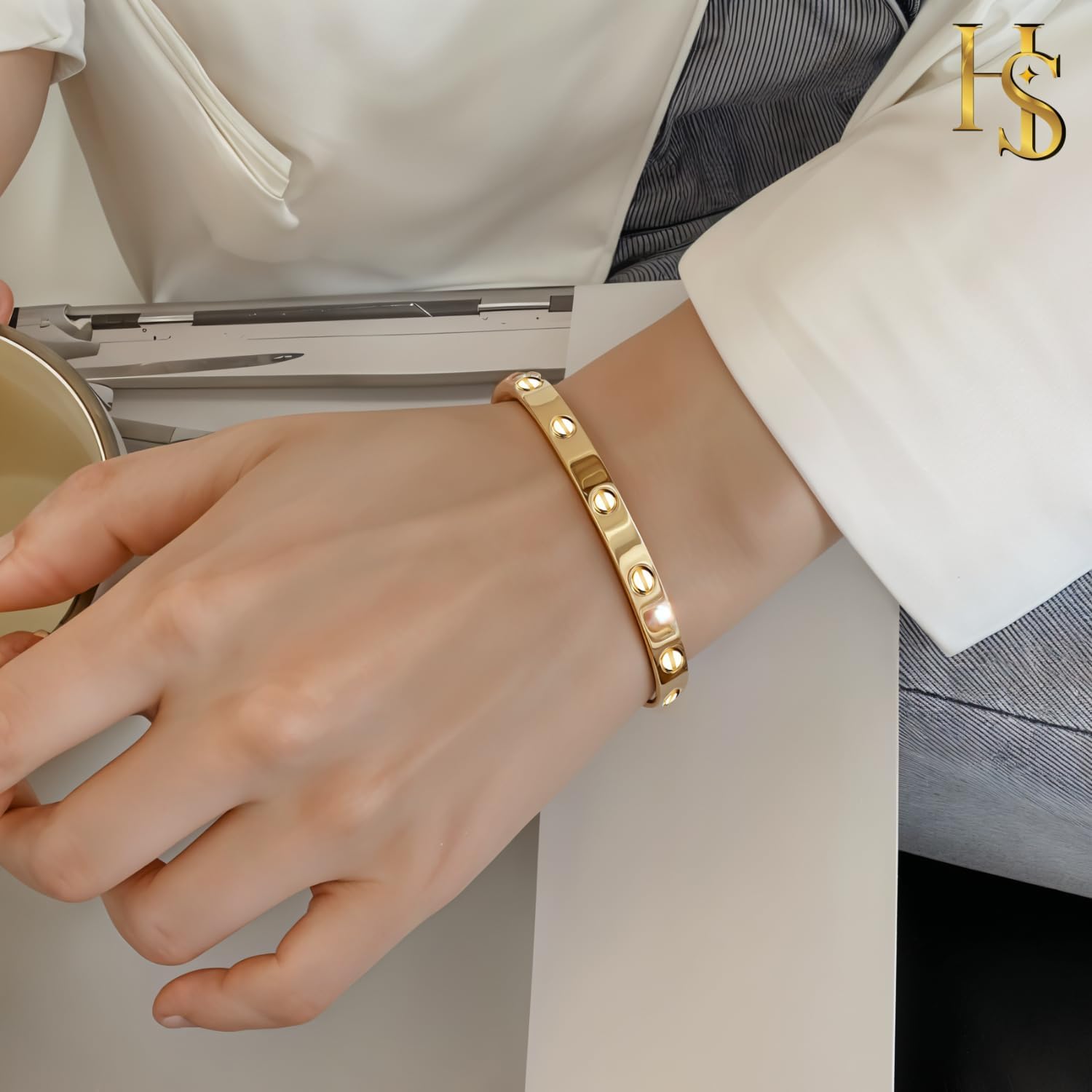 Gold Bracelet for Women | 18K Gold Plated Stainless Steel Gold Bracelet | Lovely Gift for Women