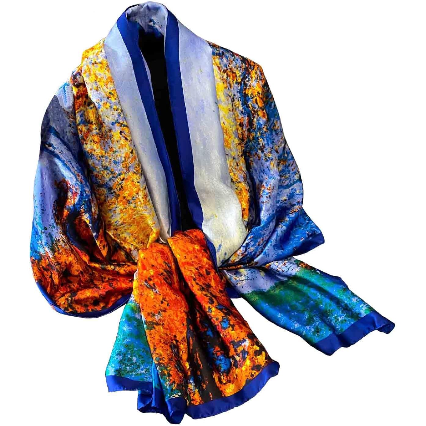 Acotavie Scarfs for Women Dressy Fashion Scarves Long Floral Pattern Scarf Lightweight Sunscreen Shawls