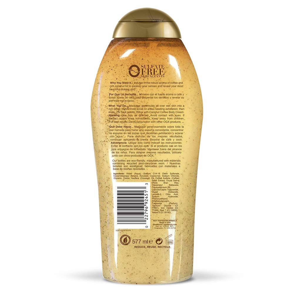OGX Smoothing + Coconut Coffee Exfoliating Body Scrub
