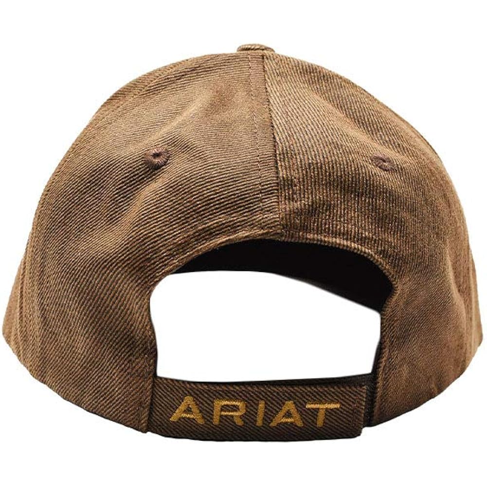 ARIAT Men's Oilskin Corner Logo Cap, Brown, One Size