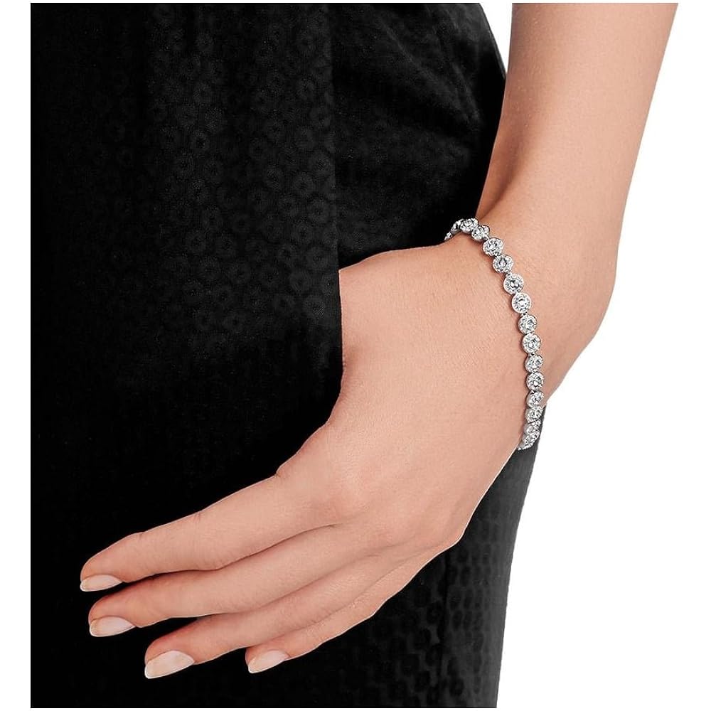 Swarovski Una Angelic Bracelet with White Crystals on a Rhodium Plated Setting