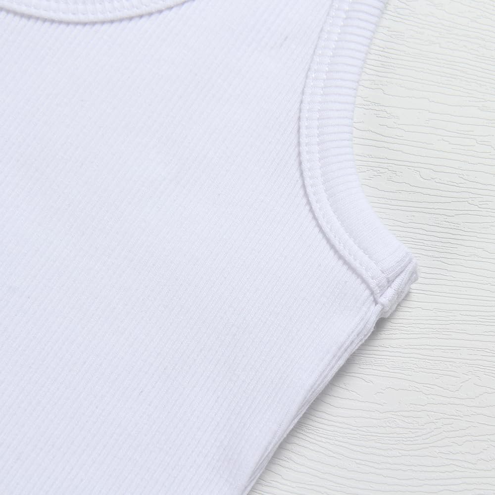 Artfish Women's Scoop Neck Sleeveless Knit Ribbed Fitted Casual Crop Tank Top