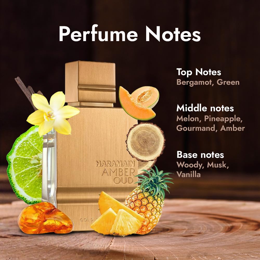 Al Haramain Amber Oud Gold Edition Eau De Parfum Spray 60ml (2 oz) - Unisex Arabian Perfume for Women & Men, Long-Lasting Amber Cologne with Refreshing & Sweet Fragrance