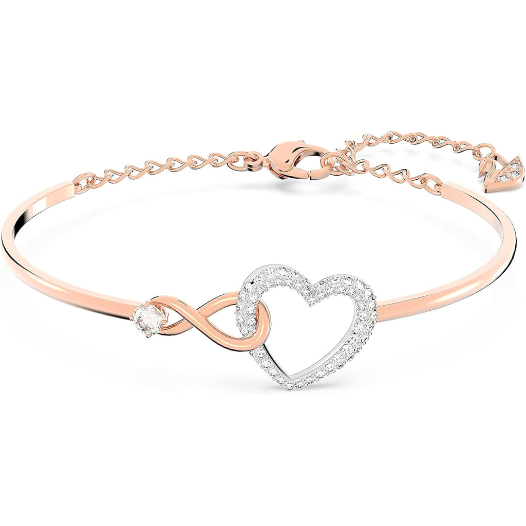 Swarovski Infinity Heart Jewelry Collection, Necklaces and Bracelets, Rose Gold & Rhodium Tone Finish, Clear Crystals