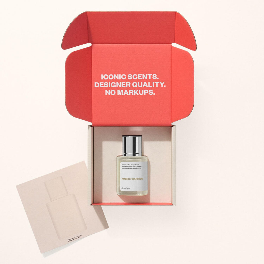 Dossier - Ambery Saffron 1.7 Fl Oz (50ml) - Eau de Parfum - Inspired by B.accarat R.ouge 540 - Vegan, Unisex Perfume Spray
