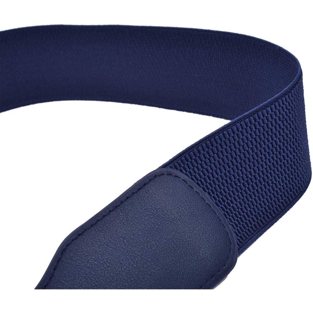 Beltox Women’s Elastic Stretch Wide Waist Belts w Double Rings Gold/Silver Buckle