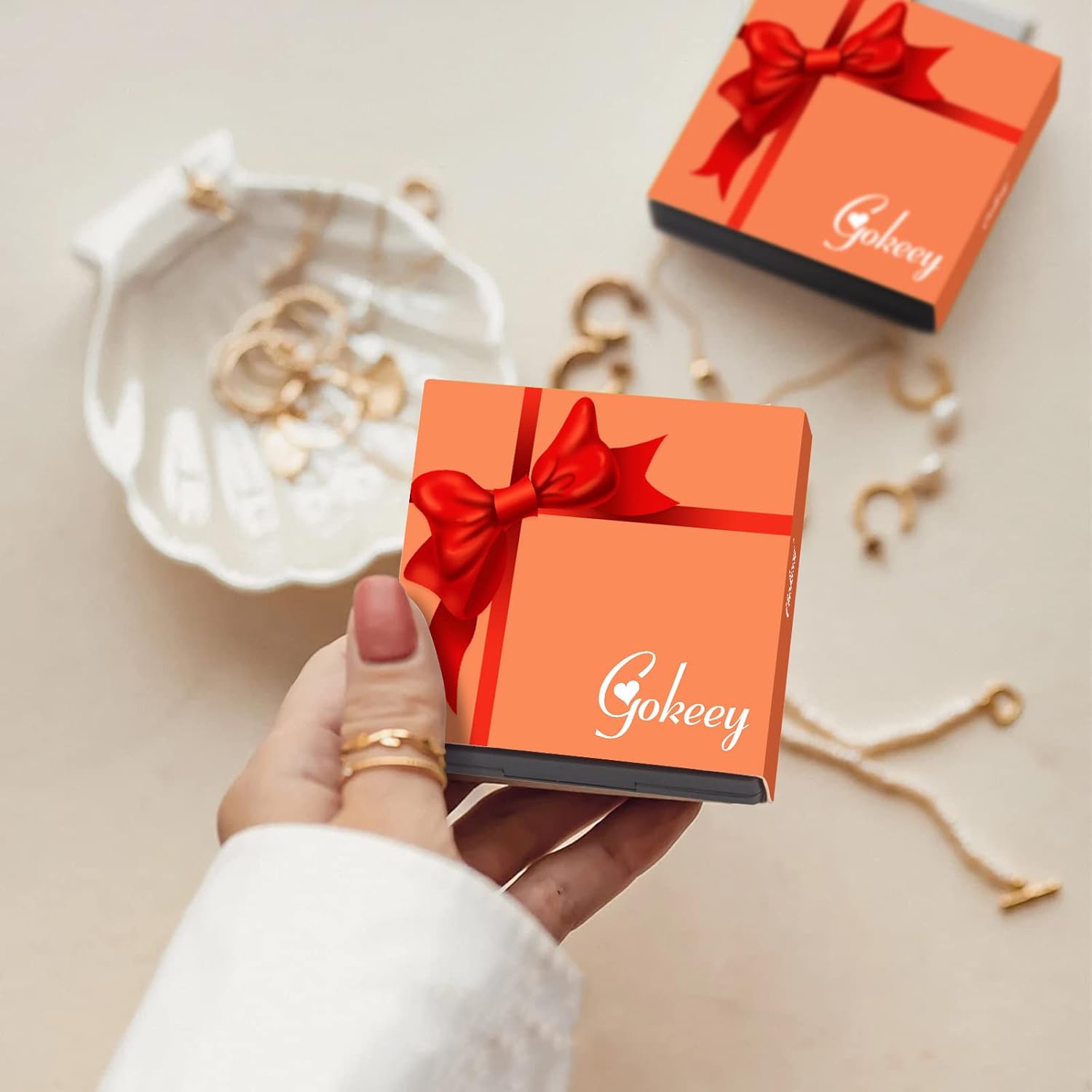 Gold Bracelets for Women Trendy,14K Real Gold Plated Dainty Stackable Paperclip Cuban Link Chain Bracelets,Cuff Bracelets Jewelry Set Adjustable 7"+2"