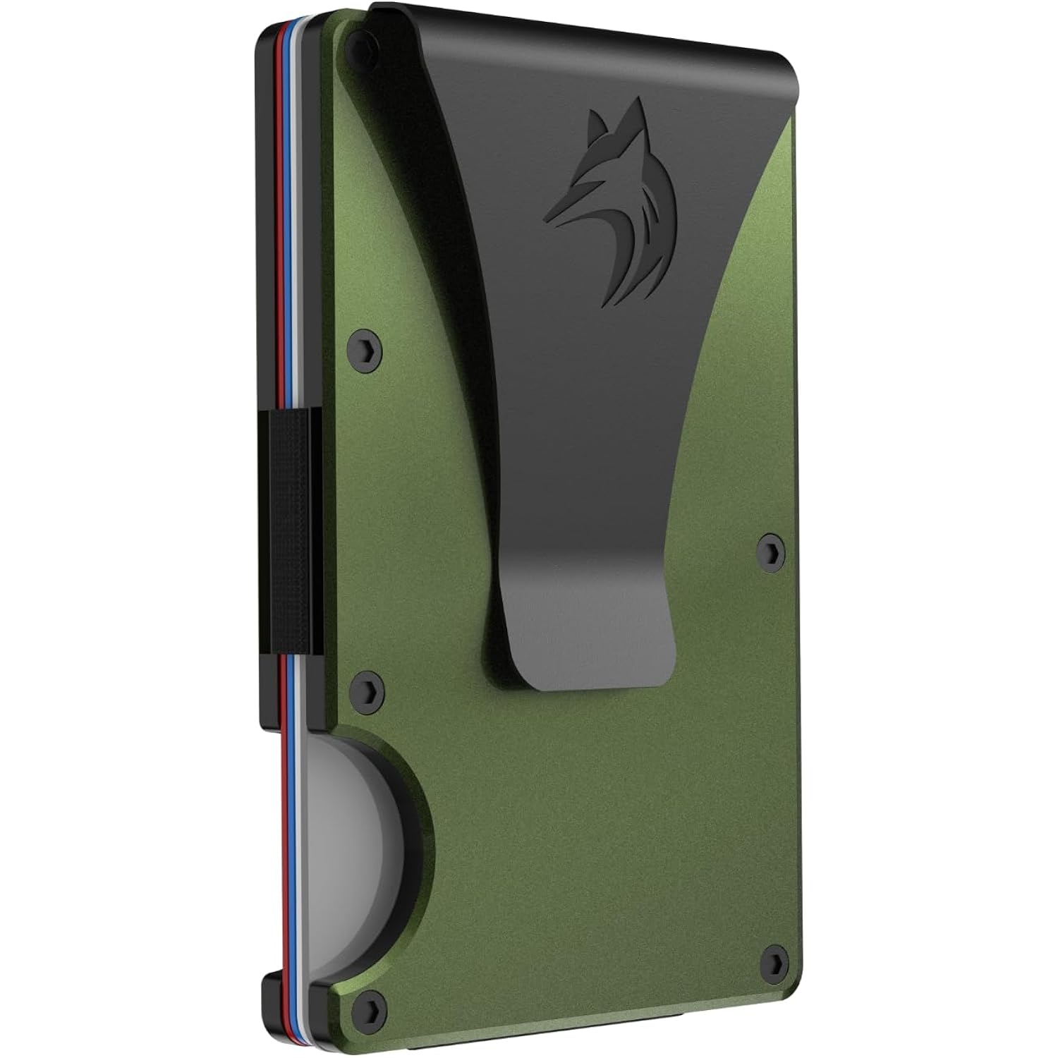 wallets for men, Metal Wallets For Men Minimalist Credit Card Holder - Slim Wallet for Men with RFID Blocking - Front Pocket Wallet with Money Clip (Green)