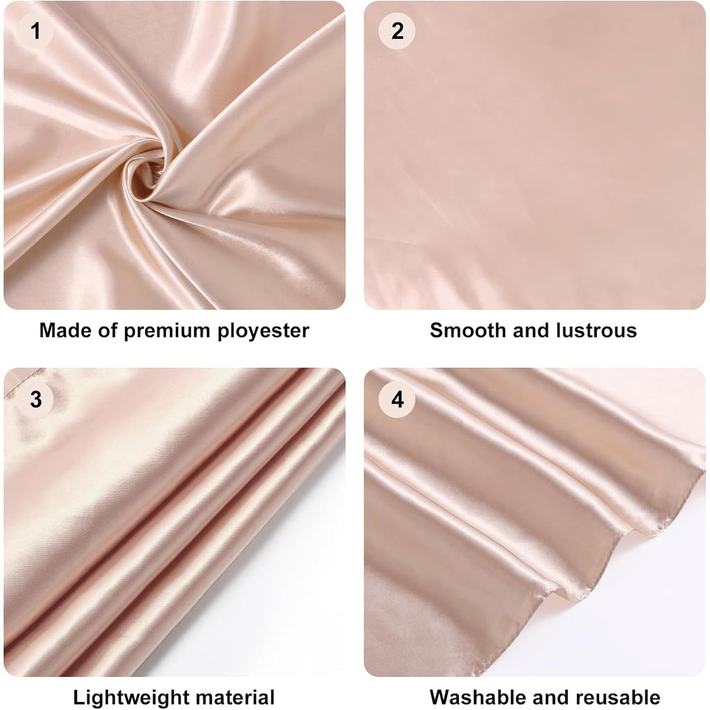 35” Large Square Satin Head Scarf - 3Pcs Silk Like Head Scarves Silk Bandana Satin Hair Scarf Head Wraps For Women