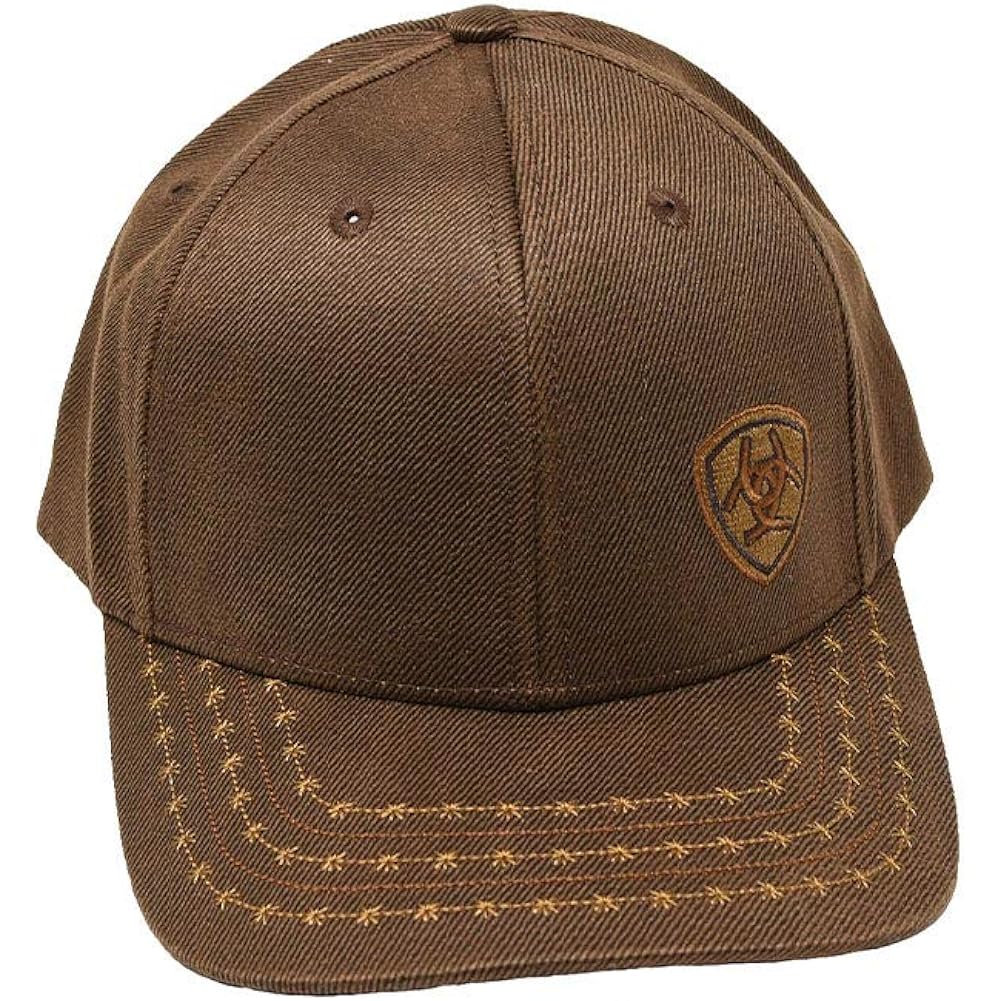ARIAT Men's Oilskin Corner Logo Cap, Brown, One Size