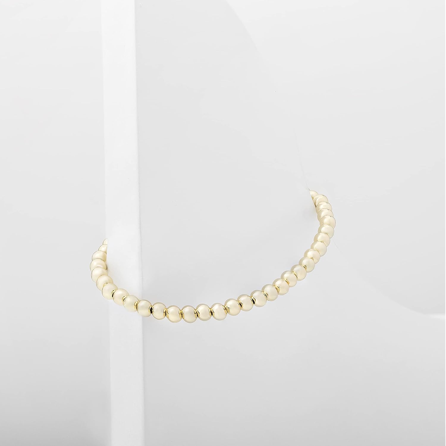 PAVOI 14K Gold Plated Beaded Bracelet for Women | Stackable Gold Bead Bracelet | Adjustable Dainty Gold Jewelry