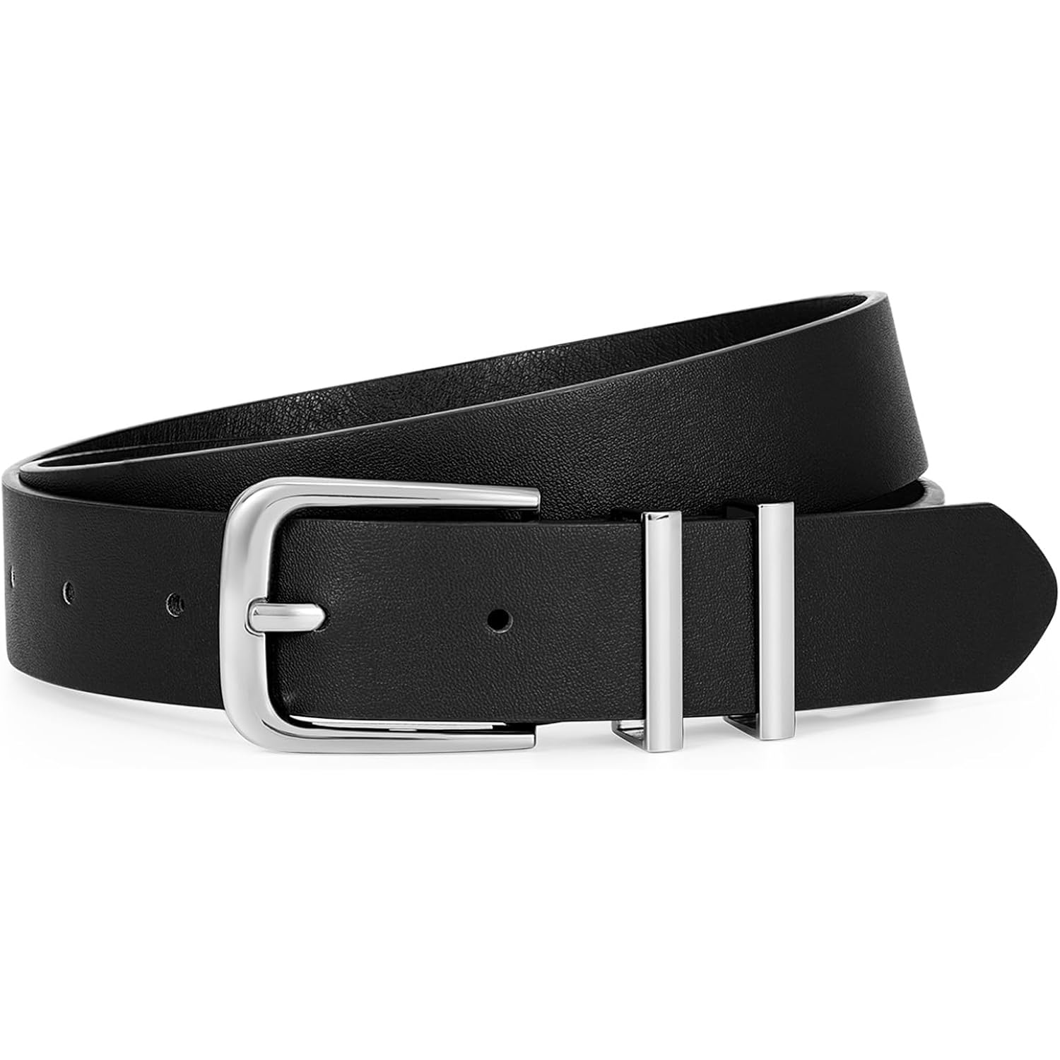 VONMELLI Women's Soft Faux Leather Belt for Jeans Pants Dress Fashion Ladies Waist Belt with Gold/Silvery Buckle