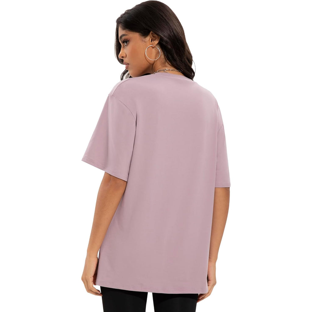 3/4 Pack Oversized Tshirts for Women, Loose Fit Crew Neck Summer Baggy Tops Workout Tees Plus Size T Shirts