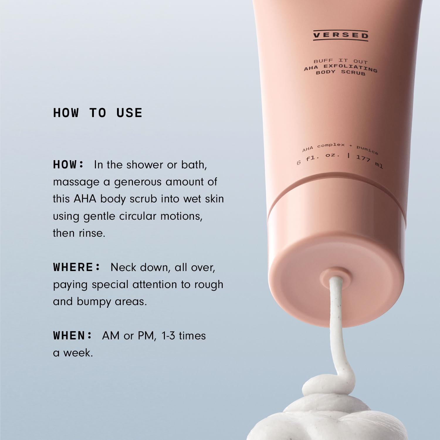 Versed Buff It Out AHA Exfoliating Body Scrub and Mask