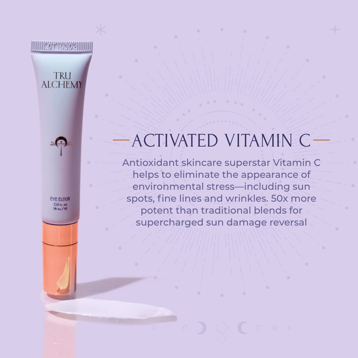 Tru Alchemy Eye Elixir Cooling Eye Treatment Cream - Dark Circle Eye Cream for Puffiness and Bags Under Eyes - Caffeine, Hyaluronic Acid, Vitamin C