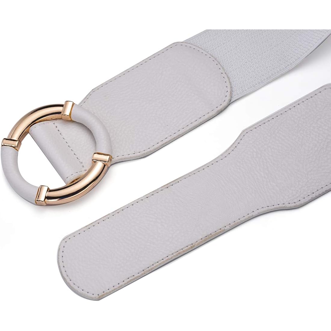 Beltox Women Elastic Belt Dress Stretchy Wide Waist Vintage Thick Cinch PU Leather