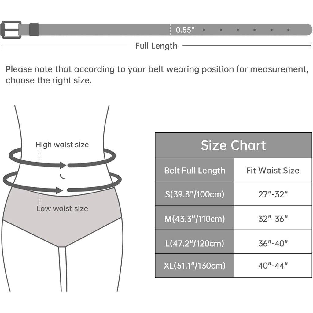 JASGOOD 4 Pack Skinny Women Leather Belt for Dresses Thin Waist Belt for Jeans Pants with Gold Buckle