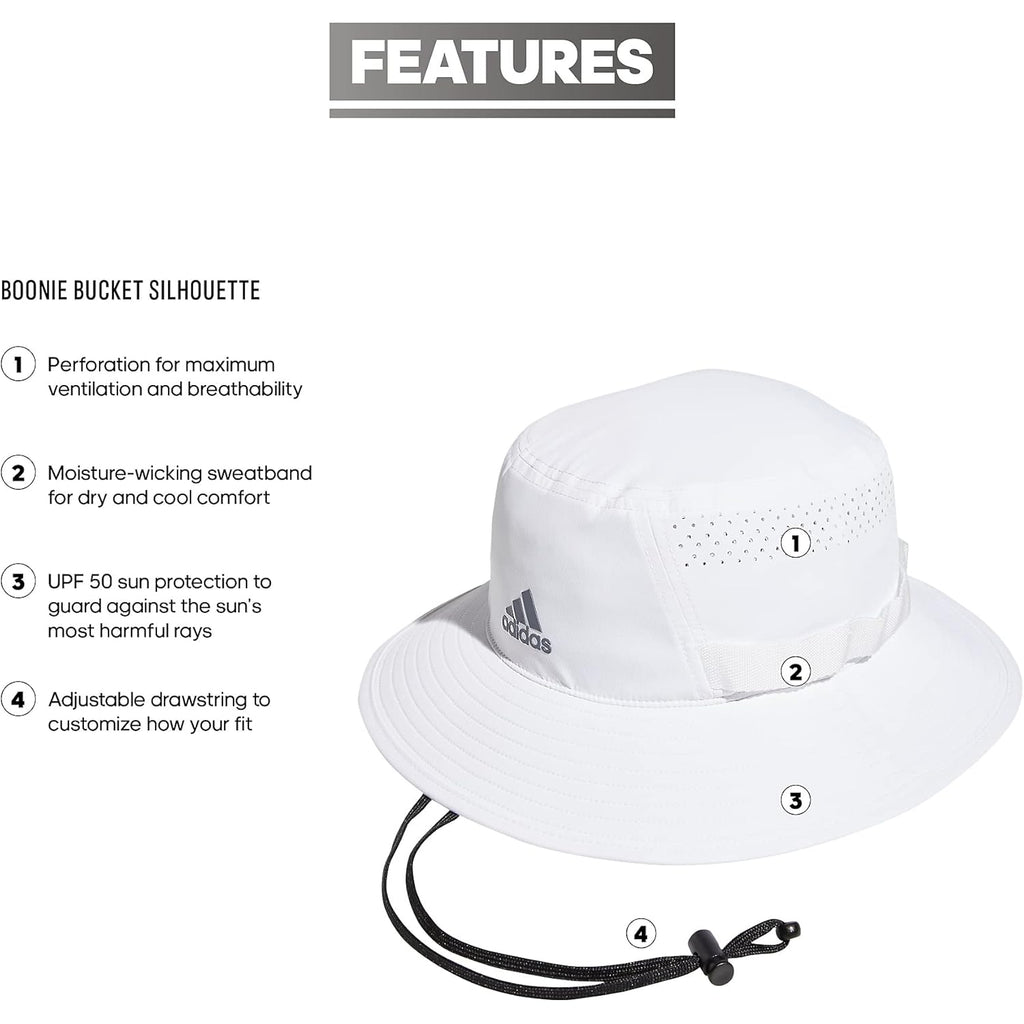 adidas Mens Victory Sun Bucket Hat – Wide Brim Outdoor Cap for Hiking, Sideline, Beach, and Travel