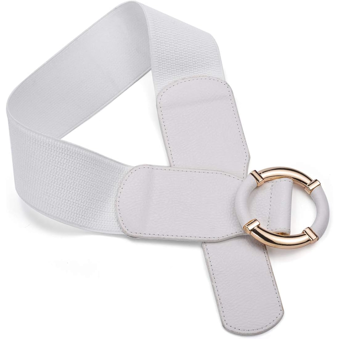 Beltox Women Elastic Belt Dress Stretchy Wide Waist Vintage Thick Cinch PU Leather