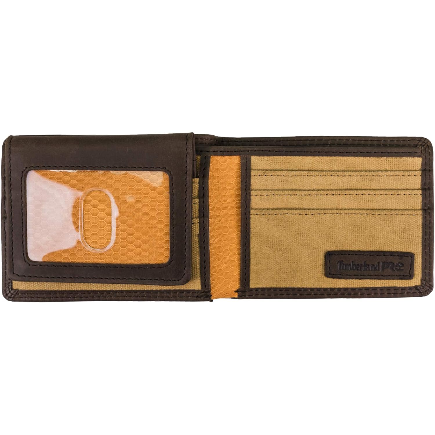Timberland PRO Men's Leather RFID Wallet with Removable Flip Pocket Card Carrier