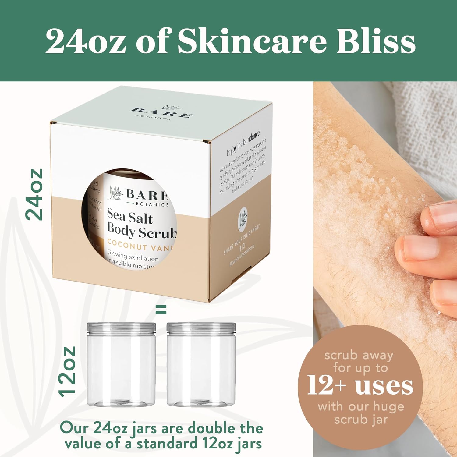 Bare Botanics Unscented Body Scrub