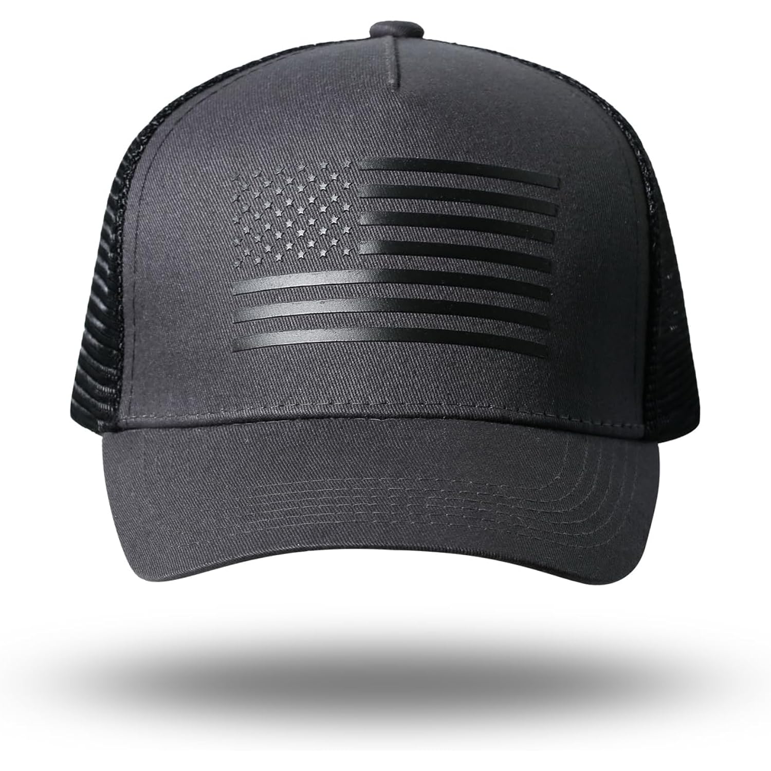 American Flag Trucker Hat - Snapback Hat, Baseball Cap for Men Women - Breathable Mesh Side, Adjustable Fit - for Casual Wear