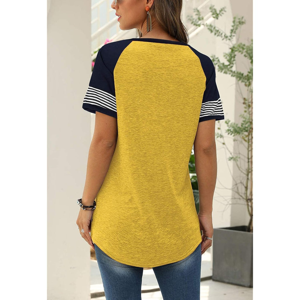 Adibosy Women Summer Casual Shirts: Short Sleeve Striped Tunic Tops - Womens Crew Neck Tee Tshirt Blouses