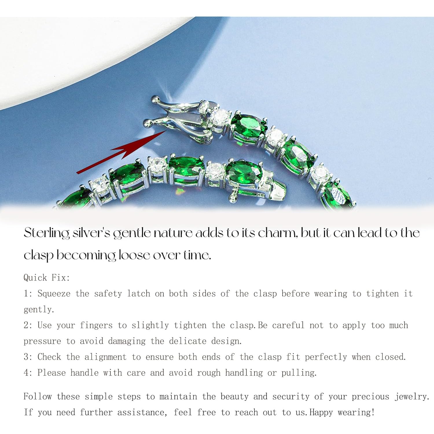 FANCIME Birthstone Bracelets Sterling Silver Tennis Bracelets Charm Fine Jewelry Birthday Gifts for Women 7"