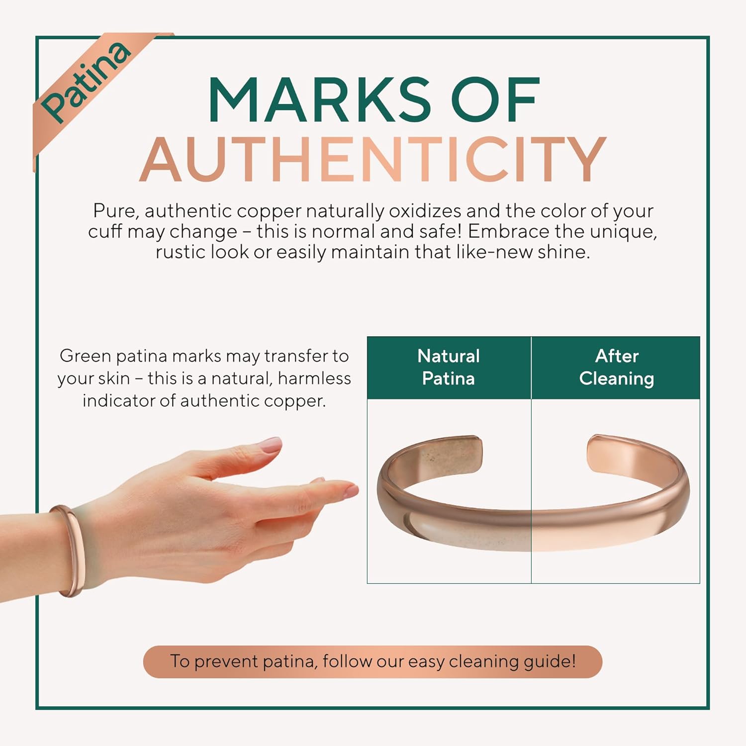 Copper Bracelet for Men & Women — 100% Pure Copper Bracelets — Raw, Solid & Uncoated Authentic Handmade Tibetan Bracelet Cuff Bangles