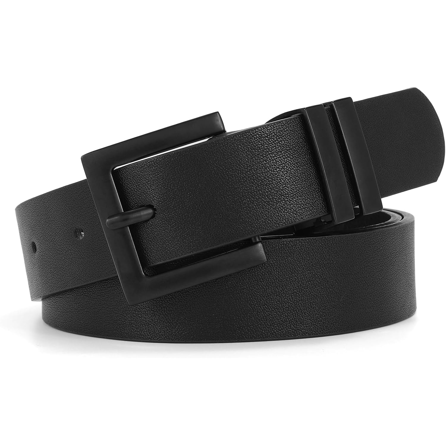 Women's Leather Belt for Jeans Pants Dresses Fashion Ladies Belt Square Gold/Silver Buckle Waist Belt for Women